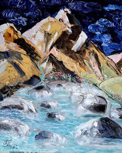 La montagna magica di Franca Fabrizio, Pittura in vendita su Singulart