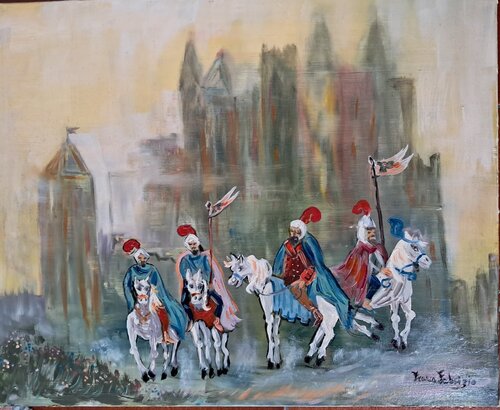 CAVALIERI IN ATTESA de Franca Fabrizio, Pintura a la venta en Singulart