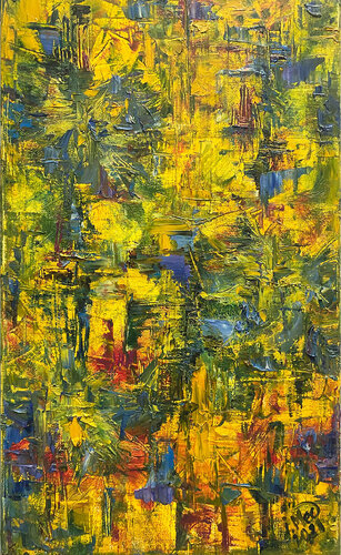 Outside the window of the canvas van Iryna Medvedovska, Schilderij te koop op Singulart