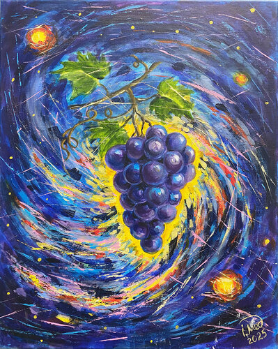 Bacchus Galaxy van Iryna Medvedovska, Schilderij te koop op Singulart