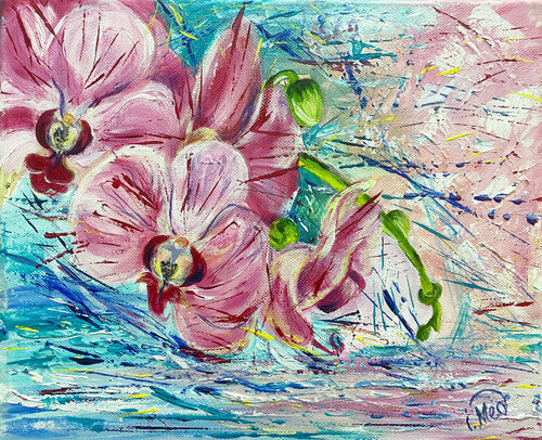 Pink Motion van Iryna Medvedovska, Schilderij te koop op Singulart