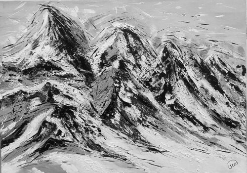 Silence of the Mountains van Iryna Medvedovska, Schilderij te koop op Singulart