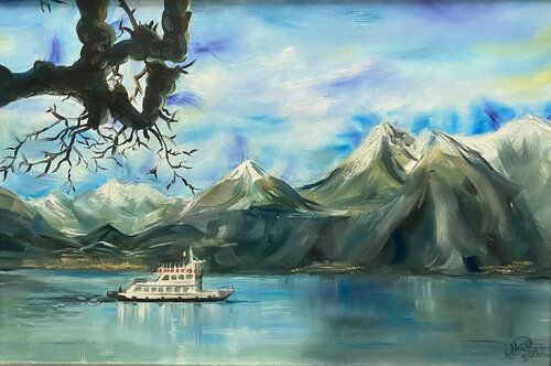 Lake Como de Iryna Medvedovska, Pintura a la venta en Singulart
