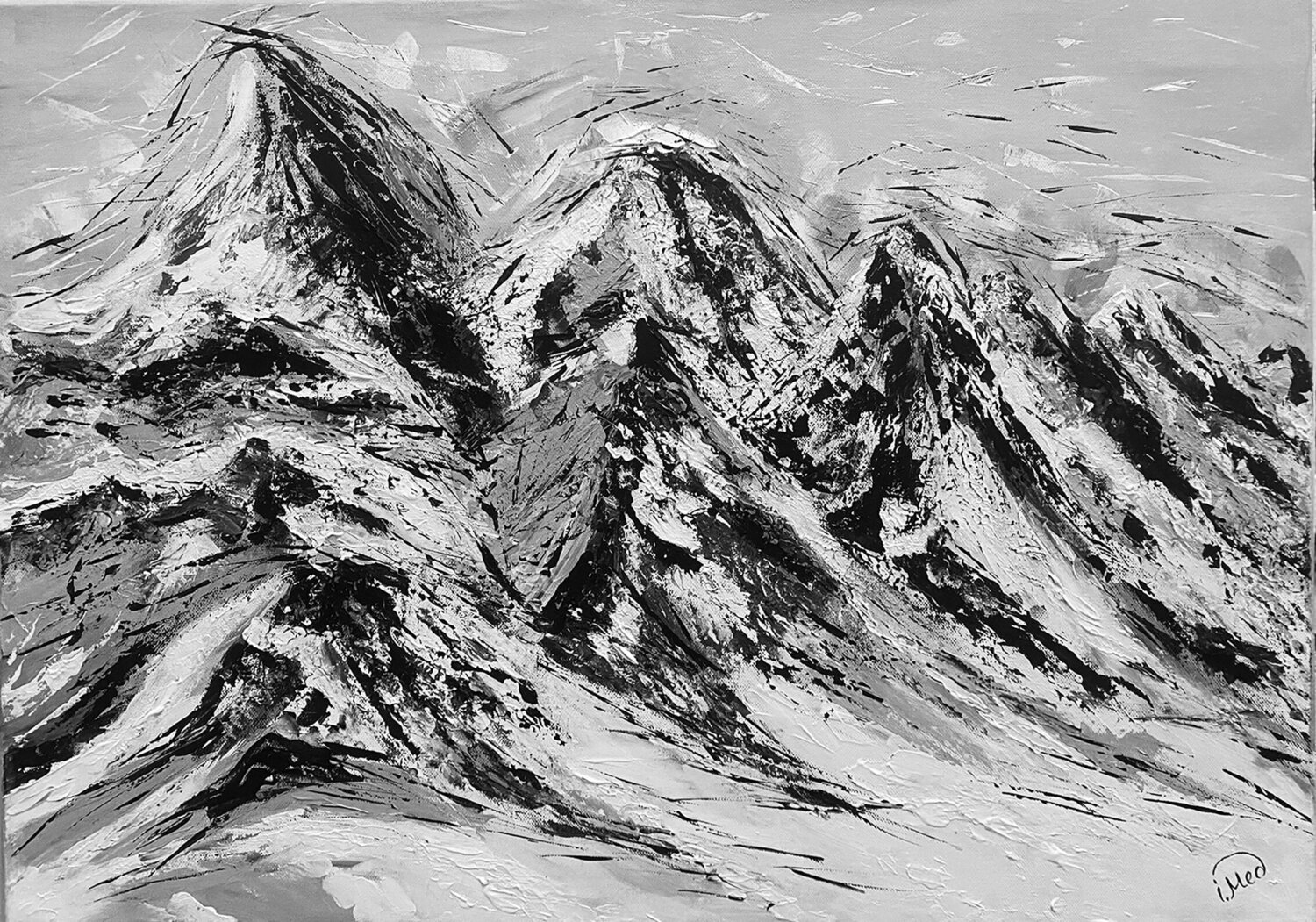 Silence of the Mountains Iryna Medvedovska Originalgemälde zu verkaufen