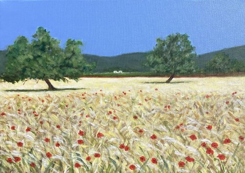 Cornfield in Ibiza van Wendy Williams, Schilderij te koop op Singulart