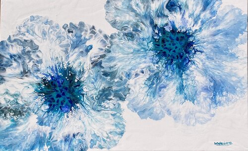 Blue Flowers von Wendy Williams, Malerei kaufen auf Singulart