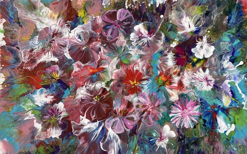 Flower Kisses van Wendy Williams, Schilderij te koop op Singulart