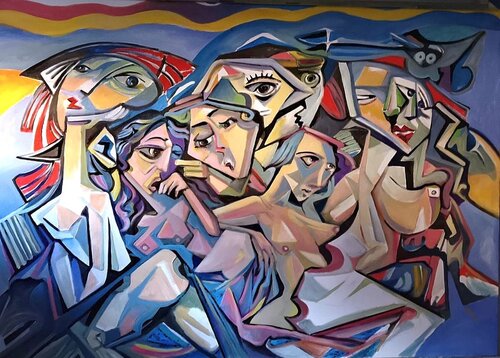 il gineceo inquieto van mario alberto agugiaro, Schilderij te koop op Singulart