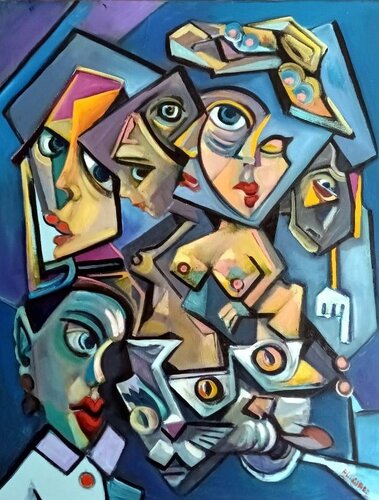 LE GATTARE van mario alberto agugiaro, Schilderij te koop op Singulart