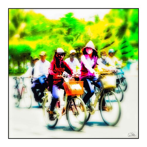 Neon Riders – Urban Pop Art Cycling Edition von Werner Kästle, Druck kaufen auf Singulart