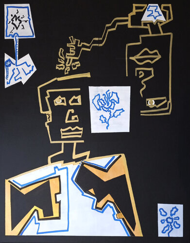 Quadricode - huitième énigme orthogonale par Lioorems, Peinture en vente sur Singulart