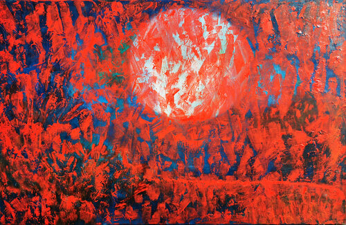 Lune de Sang di Anne Pivron, Pittura in vendita su Singulart