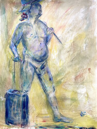 Zen Mode from the series “Nude Monday” by Kristin Braks, Painting for Sale on Singulart