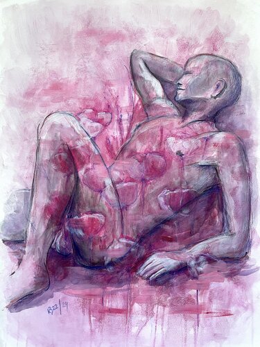 Zen Mode from the series “Nude Monday” by Kristin Braks, Painting for Sale on Singulart