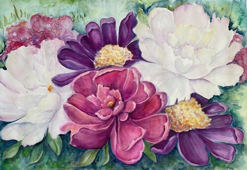 FlowerPower °3 by Kristin Braks, Painting for Sale on Singulart