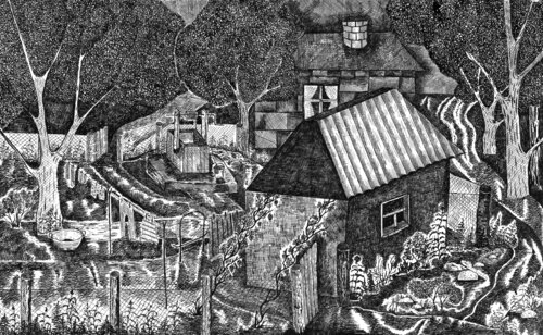 Grandmother house von andre credo, Zeichnungen kaufen auf Singulart