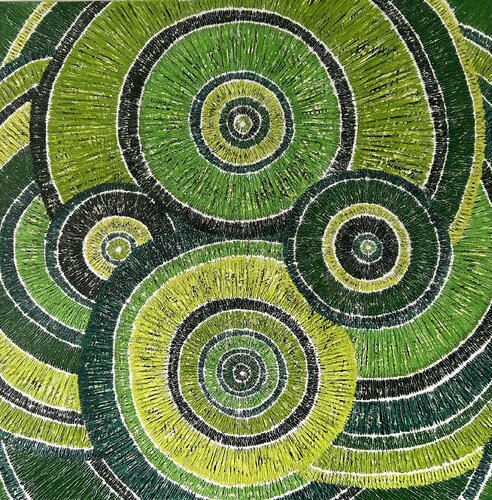 Meditaciónes escritas para armonízar el recuerdo (Chacra Corazon) von Yuliet Aguilar, Malerei kaufen auf Singulart