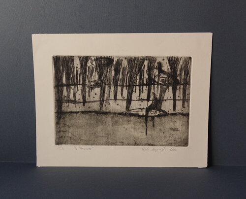 il trampoliere by Pasquale Scognamiglio, 종이 for Sale on Singulart