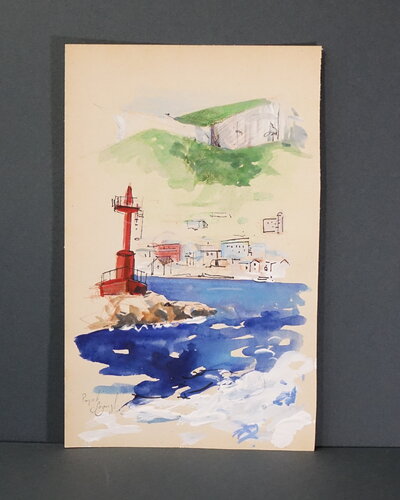 Marina Piccola, l'approdo a Capri by Pasquale Scognamiglio, Work on Paper for Sale on Singulart
