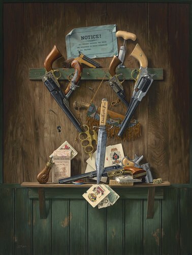 Gun Control di John Moffitt, Pittura in vendita su Singulart