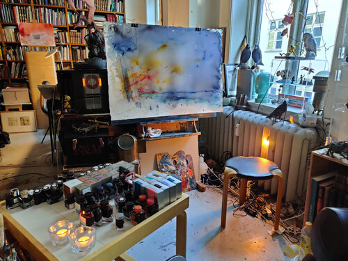 The city by the sea with energy streaming out of the temple photo 2 de Søren Robert Lund, Otros medios a la venta en Singulart