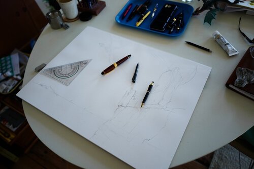 Leaving the city transformation of the sketch van Søren Robert Lund, Andere media te koop op Singulart