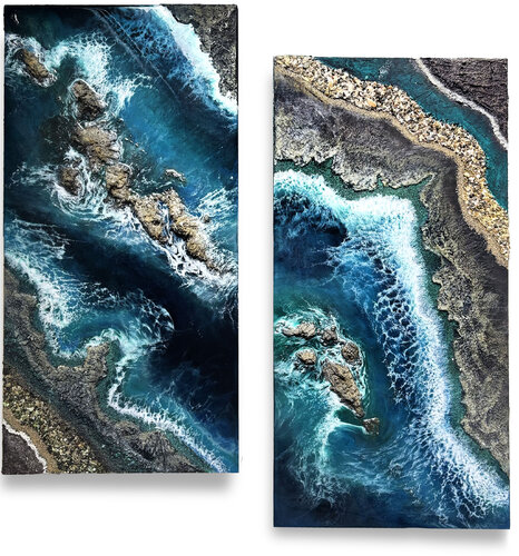 AquaGeoda by Maria esther Leiva Ruiz, Painting for Sale on Singulart