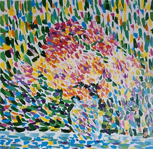 Red Flowers di stoyan Lechtevski, Pittura in vendita su Singulart