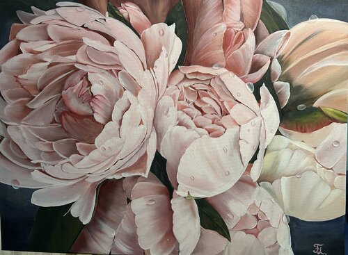 Aube de pivoines by Teya, Painting for Sale on Singulart