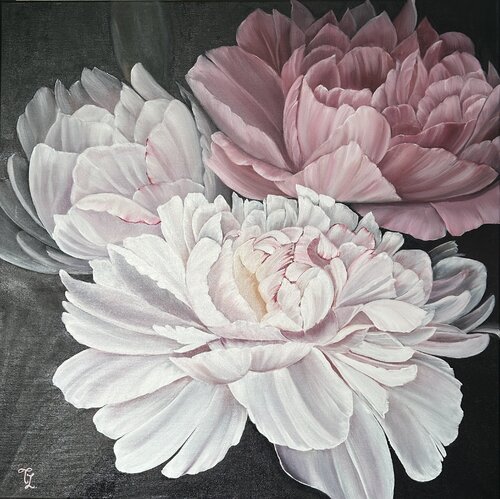 Un trio de tendresse by Teya, Painting for Sale on Singulart