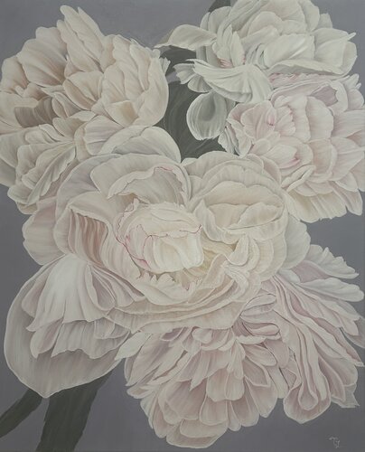 Le murmure des pivoines by Teya, Painting for Sale on Singulart
