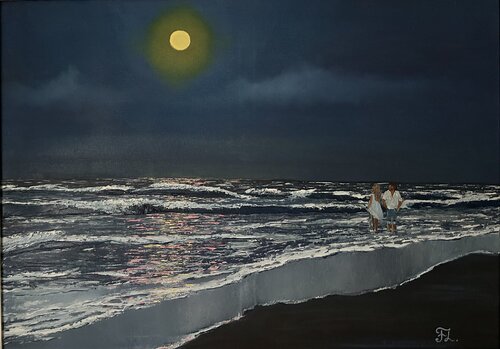 Chemin lunaire by Teya, Painting for Sale on Singulart