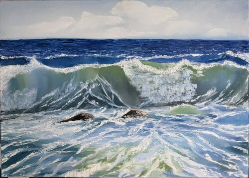 La danse éternelle des vagues de la mer de Teya, Pintura a la venta en Singulart