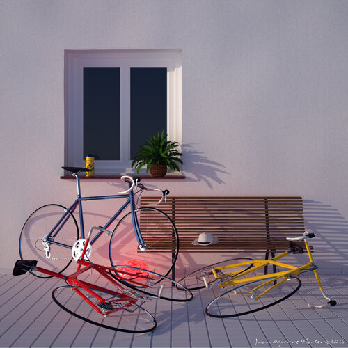 EL LUMINISMO EN LAS BICIS par Juan Aguirre, Digital en vente sur Singulart