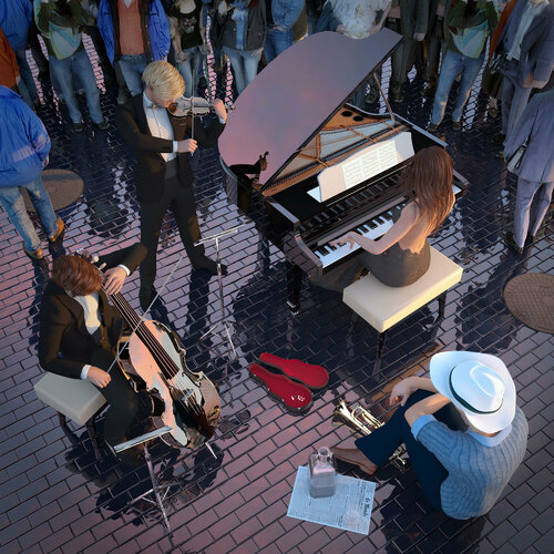 MUSICA EN LA CALLE by Juan Aguirre, Digital for Sale on Singulart