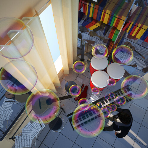 BURBUJAS DE SONIDO de Juan Aguirre, Digital a la venta en Singulart