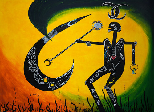 The Moon Warrior de Mohammad Alkhoory, Pintura a la venta en Singulart