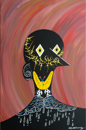 Portrait of C van Mohammad Alkhoory, Schilderij te koop op Singulart