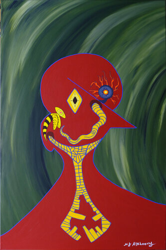 Portrait of L van Mohammad Alkhoory, Schilderij te koop op Singulart