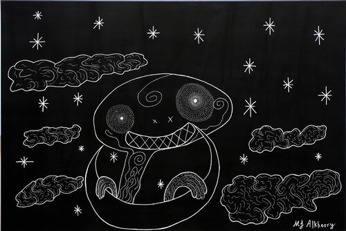 Insomnia van Mohammad Alkhoory, Schilderij te koop op Singulart