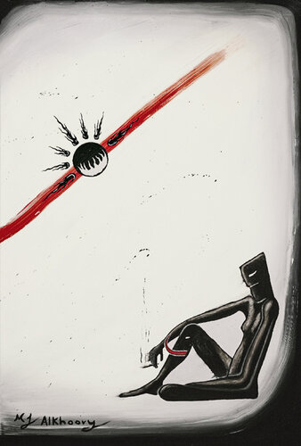 The Acknowledged opposing powers van Mohammad Alkhoory, Schilderij te koop op Singulart