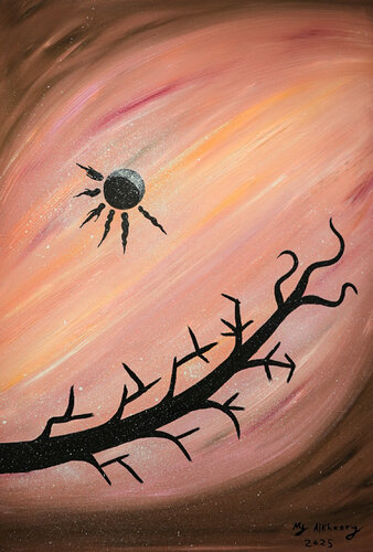 In a Split Second, The Movement Stops van Mohammad Alkhoory, Schilderij te koop op Singulart