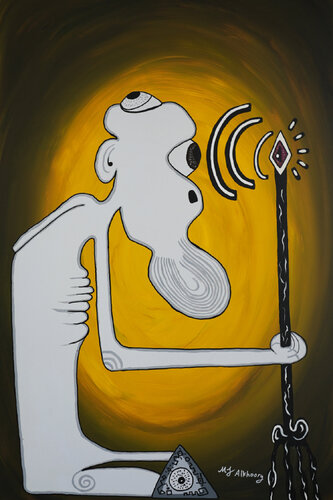 Wisdom Seeker van Mohammad Alkhoory, Schilderij te koop op Singulart