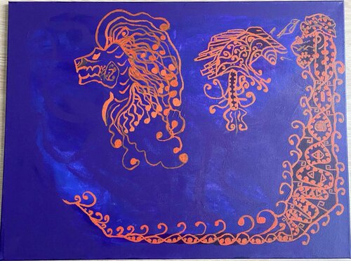 The Forgotten Lion van Mohammad Alkhoory, Schilderij te koop op Singulart