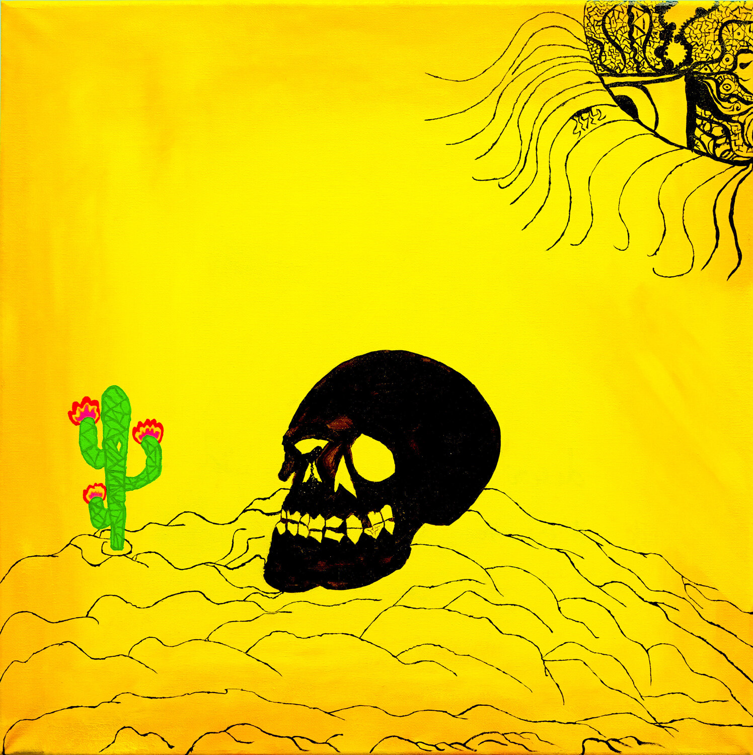 The Darkened Skull at desert noon Mohammad Alkhoory