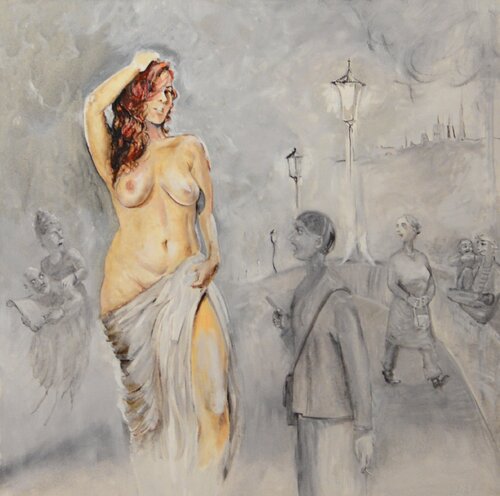 Die Brücken von Prag par Frank Schletter, Peinture en vente sur Singulart