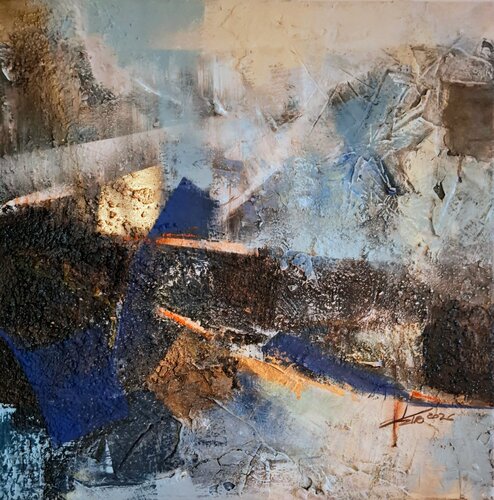 770-05 Landschaft abstrackt van Karoline Kornek, Schilderij te koop op Singulart