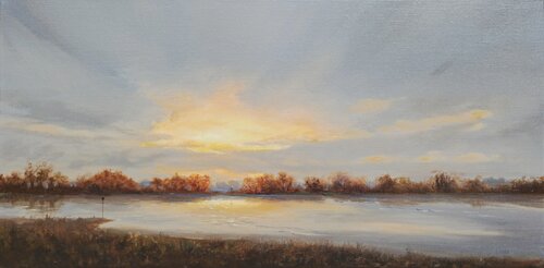 Zonsondergang aan de Overkant von Linde Larrivee, Malerei kaufen auf Singulart