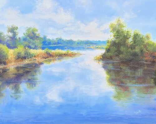 IJsselreflecties by Linde Larrivee, Painting for Sale on Singulart