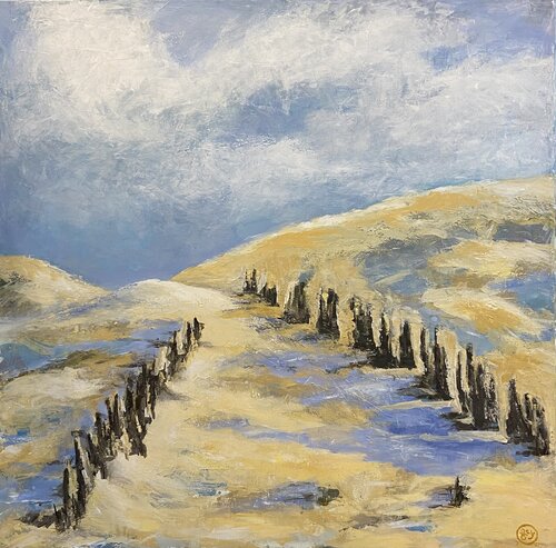 Aufgang zwischen den Dünen par Frauke Heyen, Peinture en vente sur Singulart